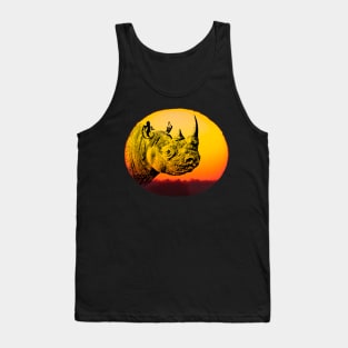 Rhino at Sunset Design for Save Rhino Supporters Tank Top